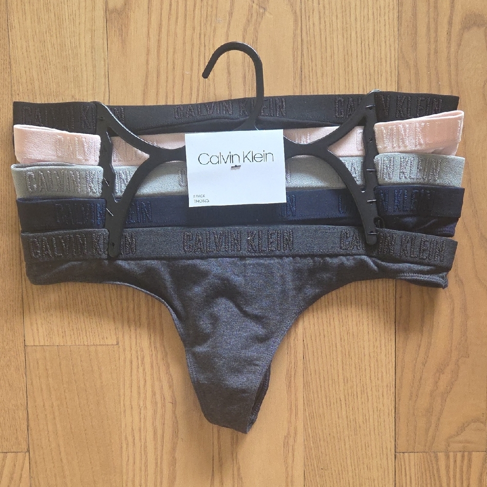Calvin Klein 5-Pack Women Logo Thong Medium NWT